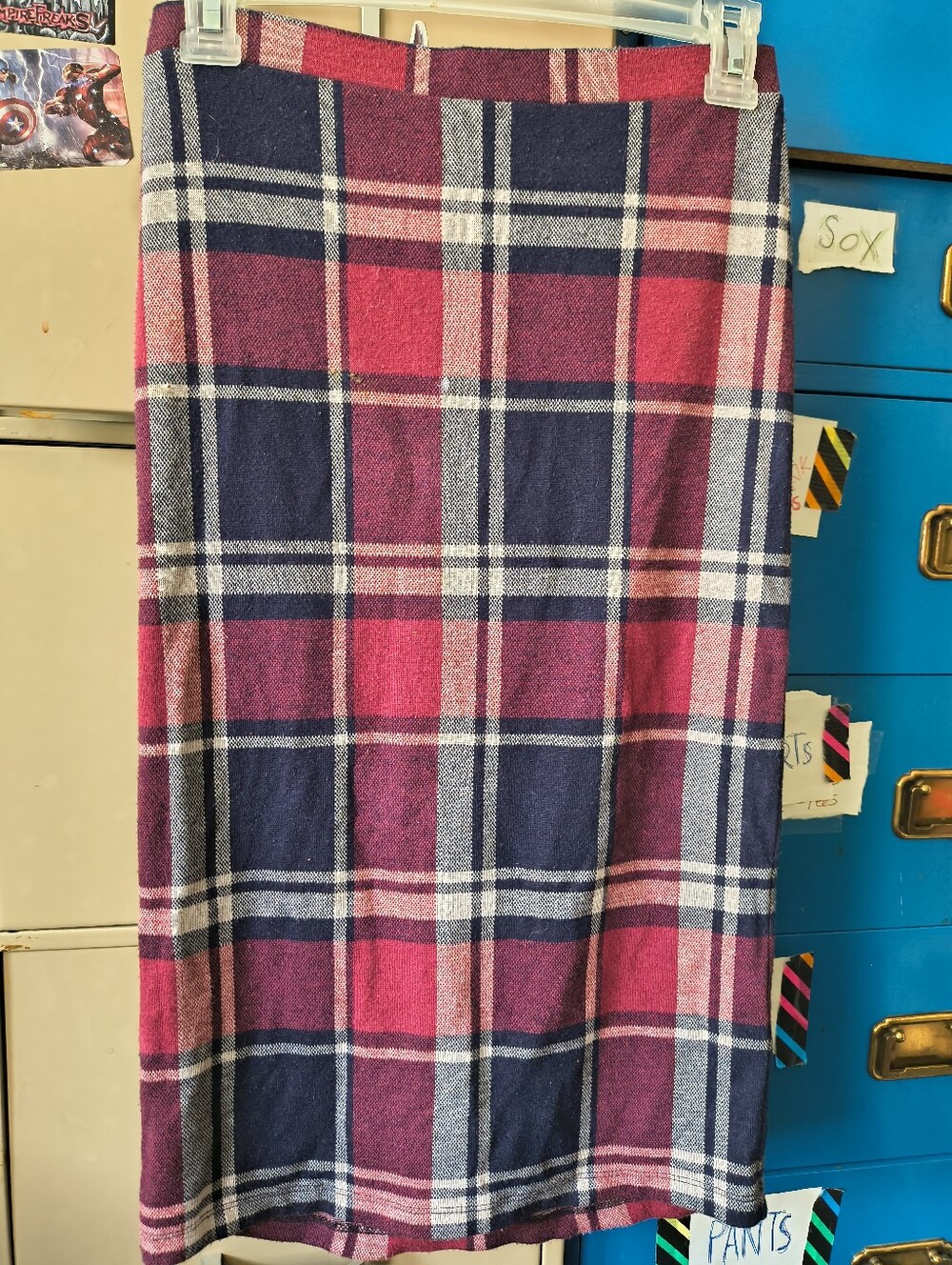 Plaid Pencil Skirt